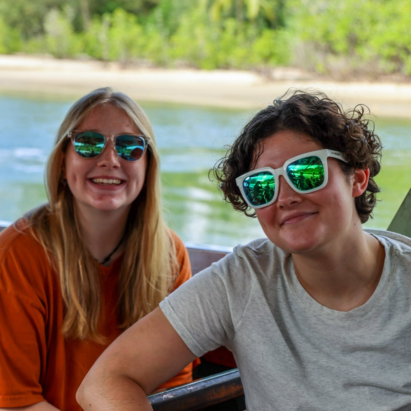Hongdae Sunglasses (White/Green)