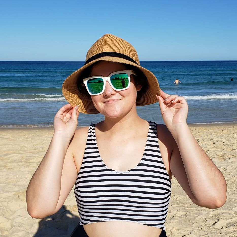 Hongdae Sunglasses (White/Green)